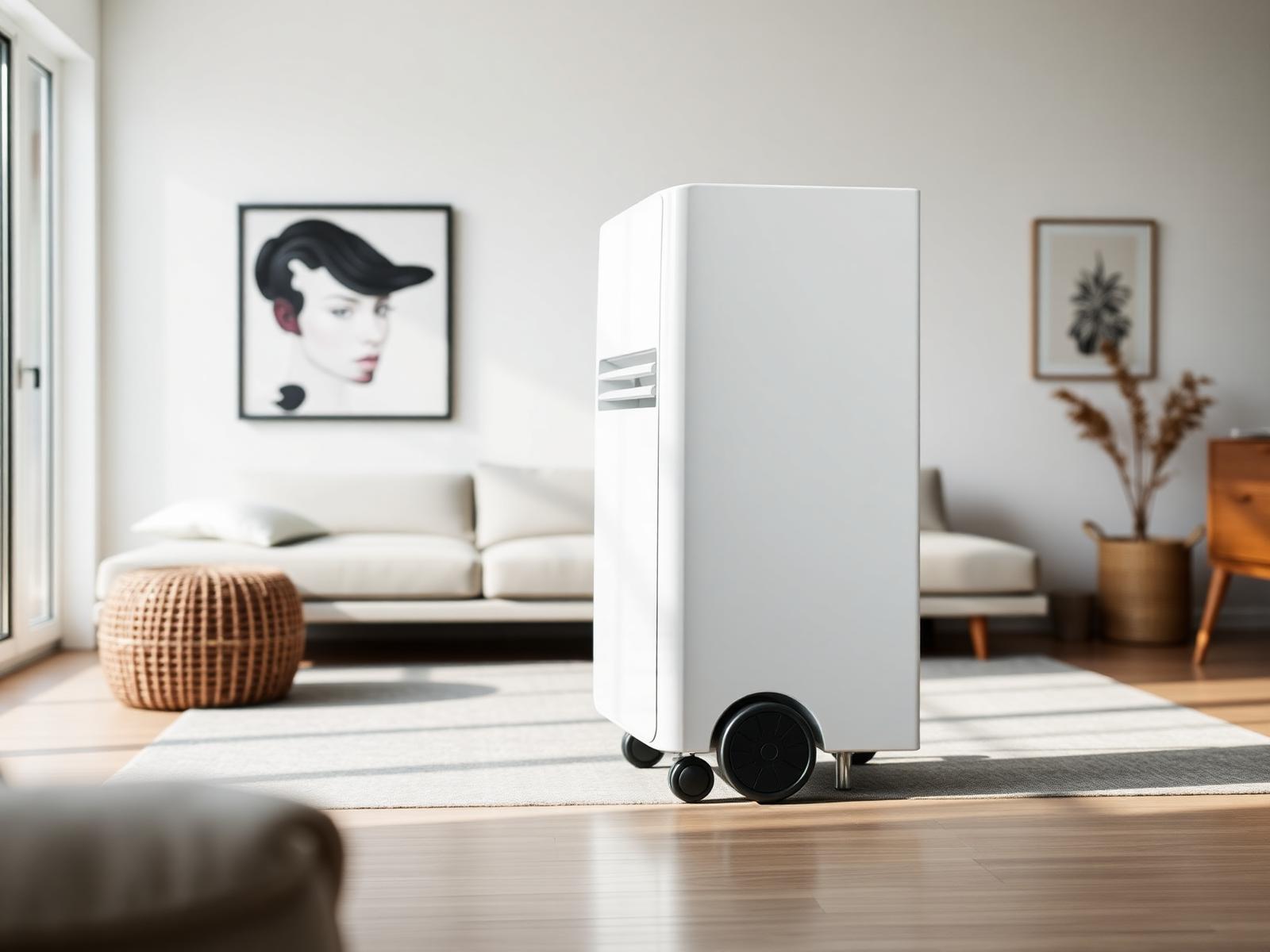 Climatiseur mobile Sommeil Douceur dans un salon moderne